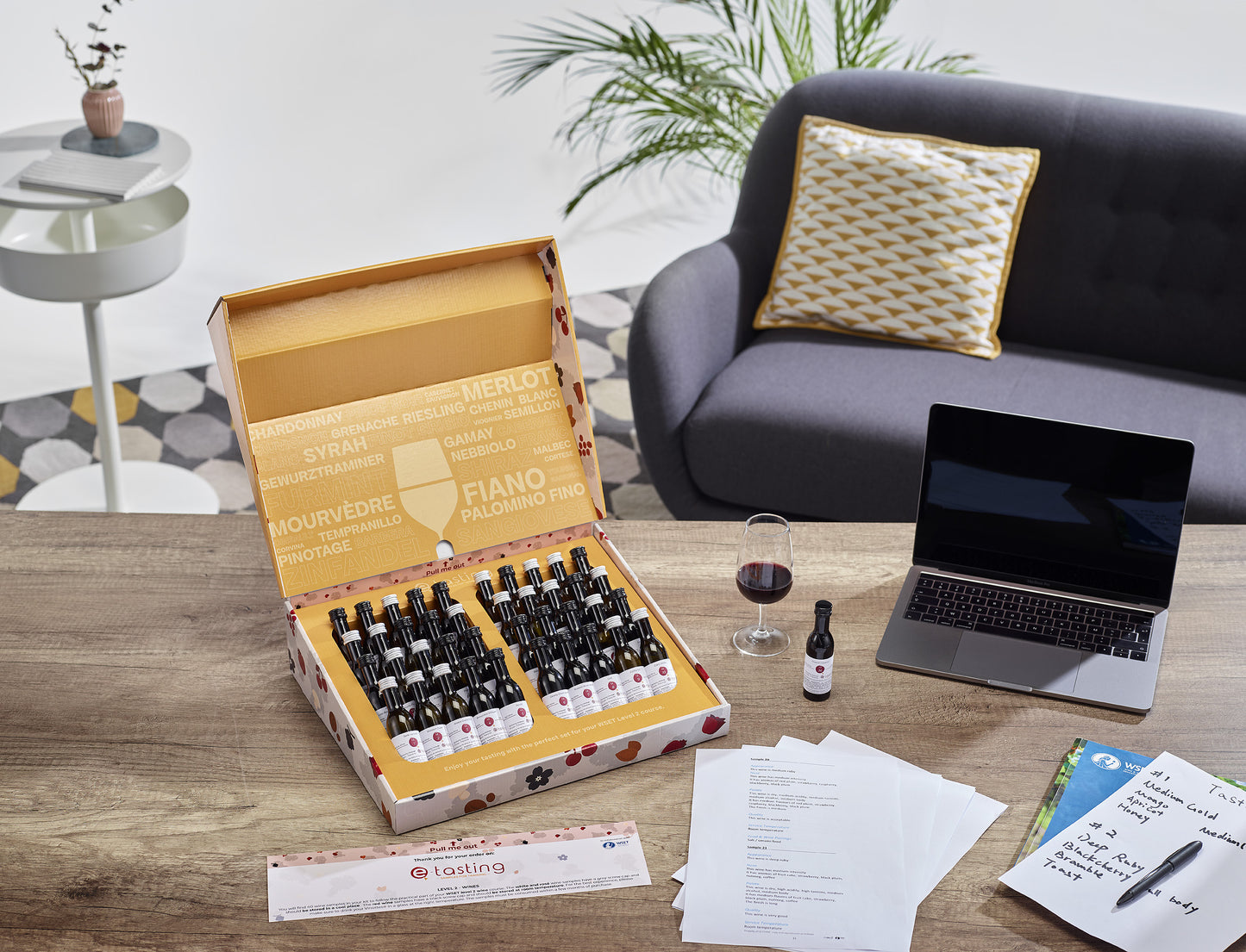 WSET Level 2 Wines - Tasting kit for online courses